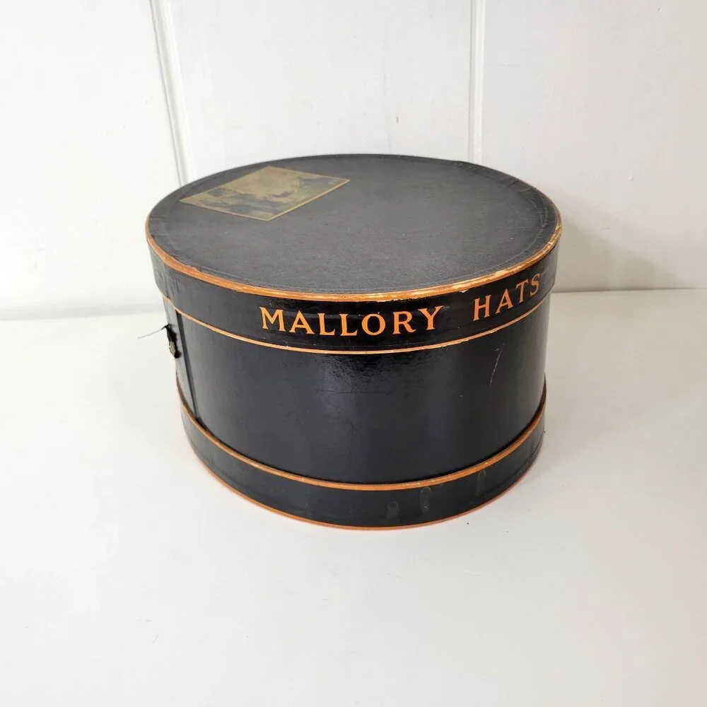 Vintage Paper Hat Box Mallory Hats - Picture 8 of 9